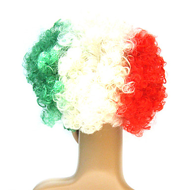 Монолитным 100% Kanekalon футбольных фанатов парик партия