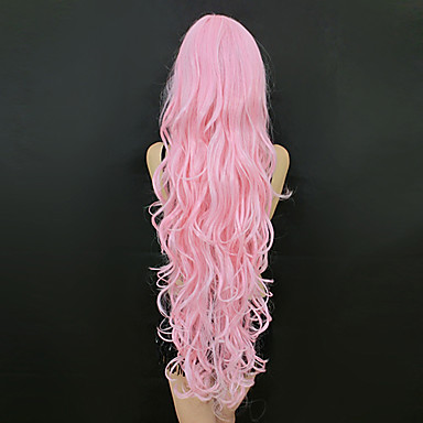 Принцесса розовый длинный парик кудрявый