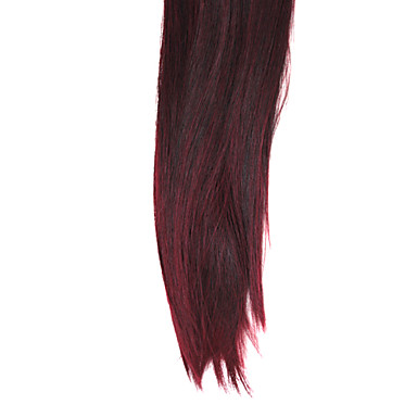 12 дюймов синтетическое Черный Популярные Прямые Расширения волосы хвост