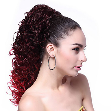 100% Kanekalon Синтетические Лонг Shading завитые Ponytail