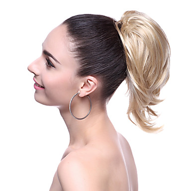 Высший сорт Синтетические короткие светлые волнистые Ponytail