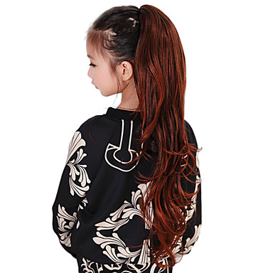 28inch 100% Kanekalon Snythetic части волос Ponytail для детей