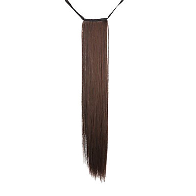 Высший сорт качества синтетического длинные прямые черные Ponytail