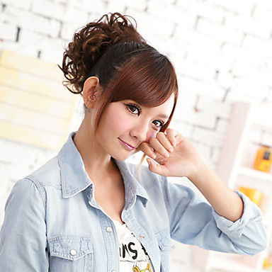 Темно-русый Синтетические браслет Держатель Волнистые хвост