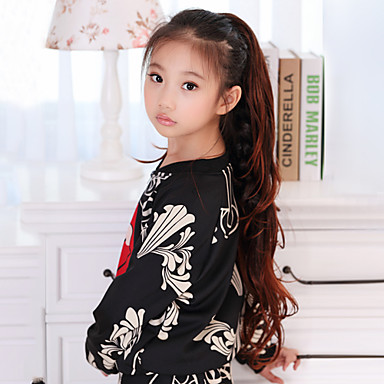 28inch 100% Kanekalon Snythetic части волос Ponytail для детей