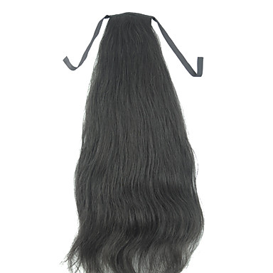 100% человеческих волос прямой Ponytail с 2 цвета на выбор