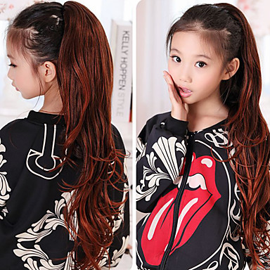 28inch 100% Kanekalon Snythetic части волос Ponytail для детей