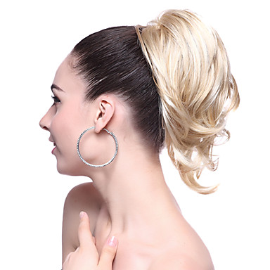 Высший сорт Синтетические короткие светлые волнистые Ponytail