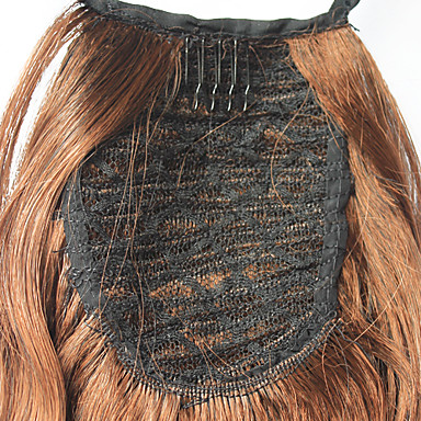 высококачественных синтетических 21,63 "темно-коричневый кудрявый хвостик