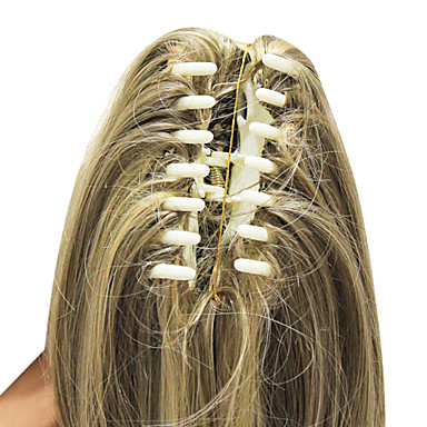 Золотой блондинку Синтетические длинные волнистые Ponytail