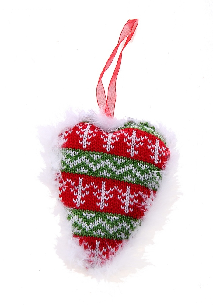 Сувенир Сердечко с пушком яркое