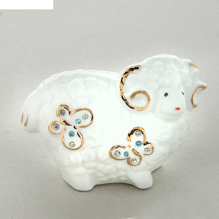 Сувенир Барашек кучерявый с бабочками