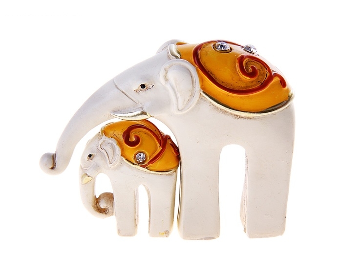 Сувенир Слоны с яркой попоной, набор из 8-ми шт