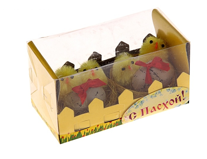 Сувенир цыпа парочка с бантиком (набор 2 шт)