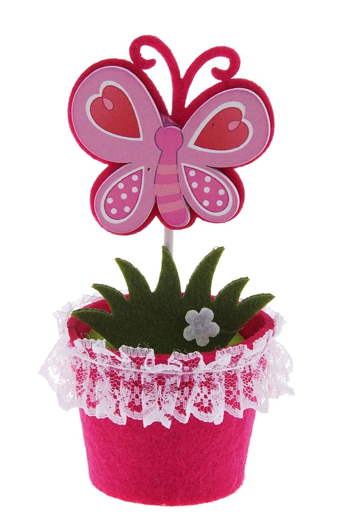 Сувенир Бабочка в горшочке