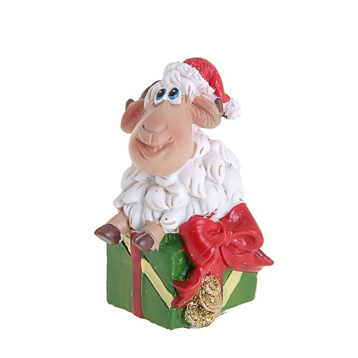 Сувенир Барашек с подарком/с мешком денег, МИКС