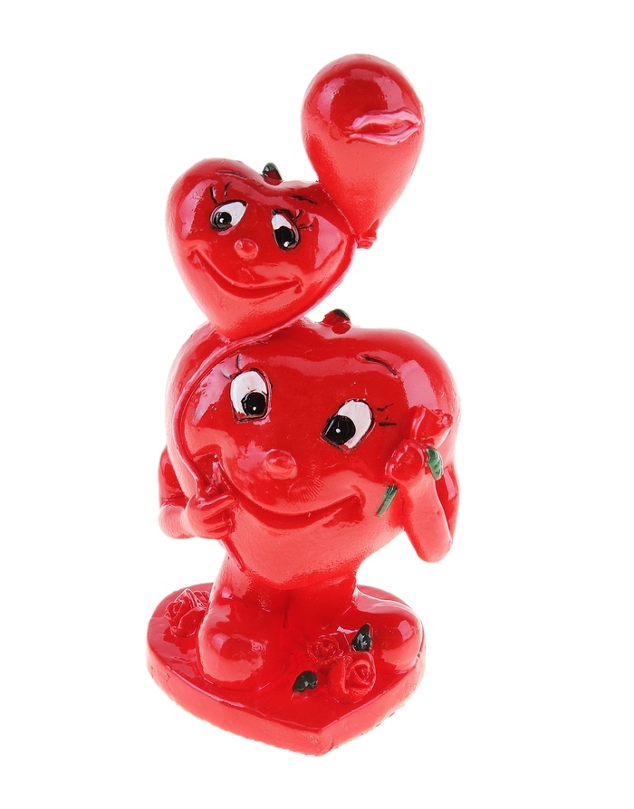 Сувенир 2 сердечка с воздушными шариками