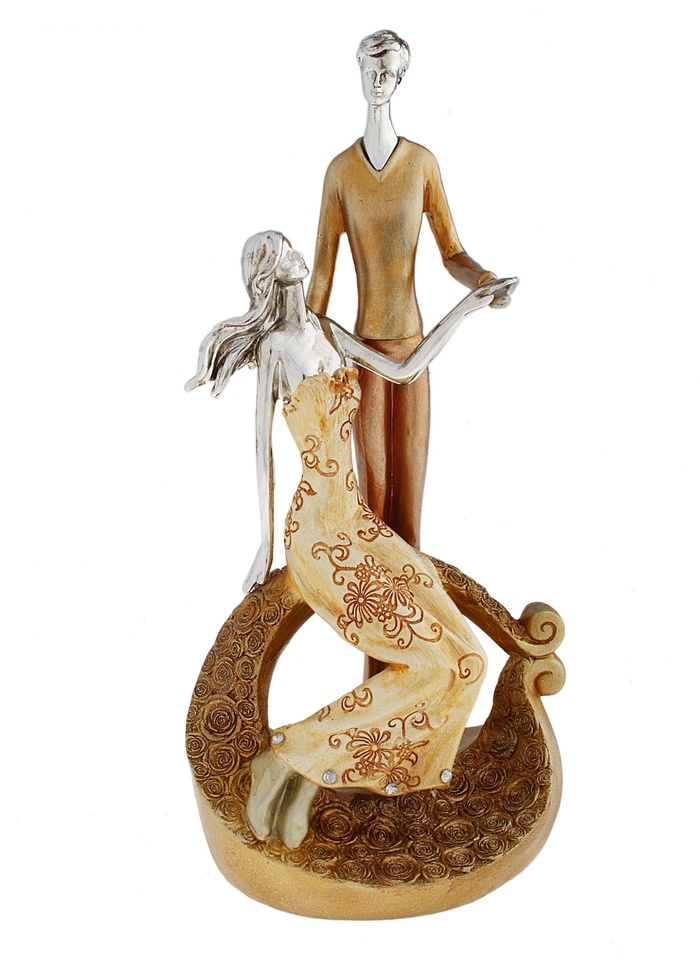 Фигурка Признание в чувствах золотистая