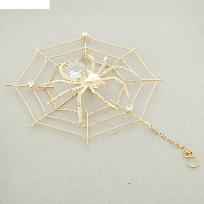 Сувенир Паутинка, подвесная, с хрусталиками сваровски