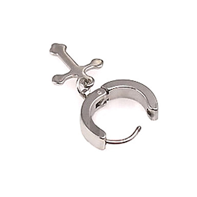Lureme титана стали Креста Серьги (Random Color, 1шт)