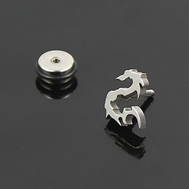 Lureme титана стали серьги дракона (Random Color, 1шт)