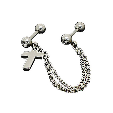 nk Стиль нержавеющей стали крест-накрест одной серьги
