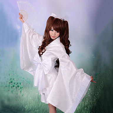 Сатиновое короткое кимоно для косплея японской Лолиты