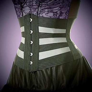 Stiped полиэстер Панк Лолита грудью Корсет