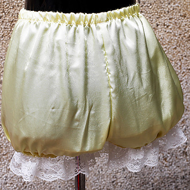 4 Сатин Цвет Классическая Лолита Шаровары с белыми кружевами