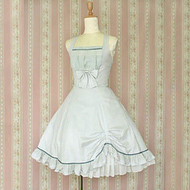 Рукавов длиной до колена хлопок научной Сладкая Лолита платье с бантом