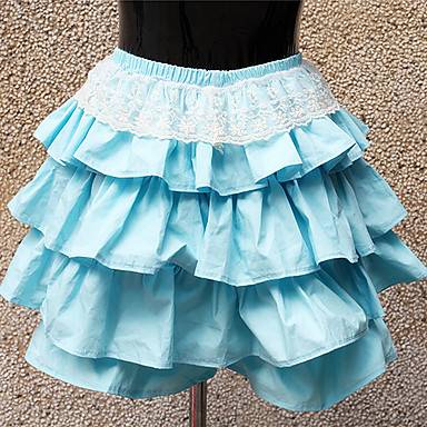 2 Цвет атласная Sweet Lolita Layered Шаровары