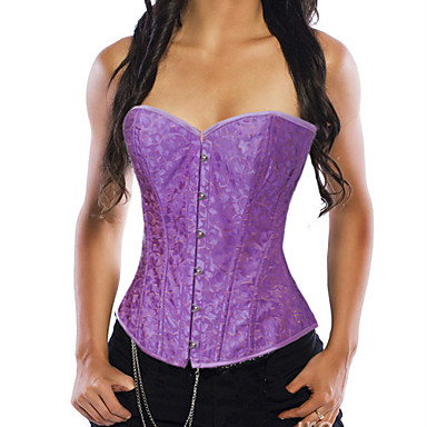 Фиолетовый Классические и традиционные Лолита Корсет с кружевами и вышивкой