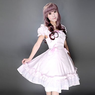 Цветочные Maiden ff рукавом длиной до колен Ribbon White Satin Сладкая Лолита платье