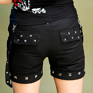 Черный хлопок Лолита nk шорты с заклепками