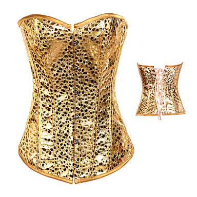 Блестящие золотые шляпа Панк Лолита корсет