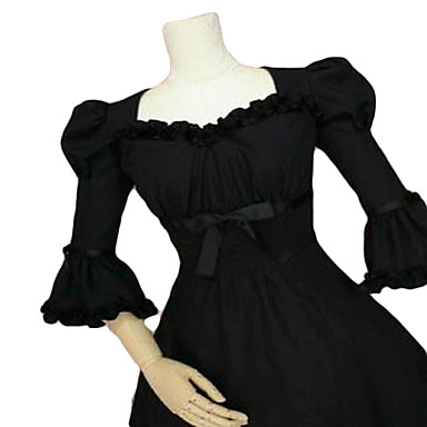 3/4-length рукавом длиной до колен re Color Cotton Аристократ Лолита платье