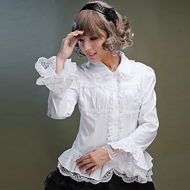 Длинные рукава Кружева подстриженные re Color Sweet Lolita Блузка