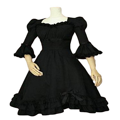 3/4-length рукавом длиной до колен re Color Cotton Аристократ Лолита платье