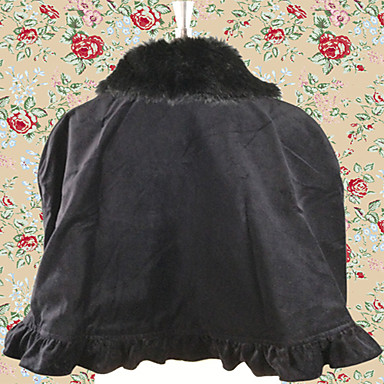 Черный джаз шерсти Готическая Лолита шаль с цепочкой