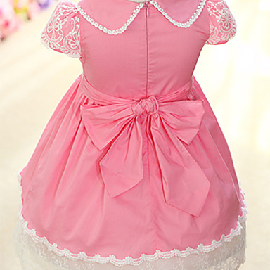 Лолита длиной до колена Короткие Kid Хлопок рукава платье с кружевами (длина: 61cm, Грудь: 58см)