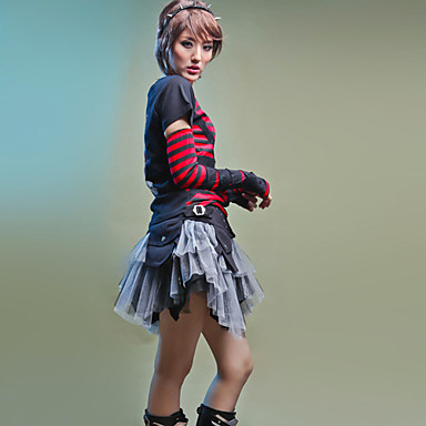 Короткометражные Хлопок Готическая Лолита юбка (Талия: 66 см)