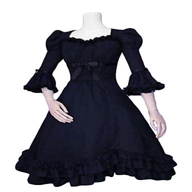 3/4-length рукавом длиной до колен re Color Cotton Аристократ Лолита платье
