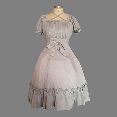 С коротким рукавом длиной до колен re Color Cotton классический Лолита платье