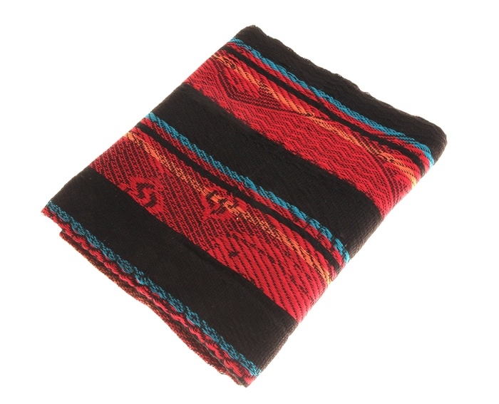 Покрывало Эконом 1.5 сп Красное в полоску 140*190 см, 50% хлопок, 50% п/э