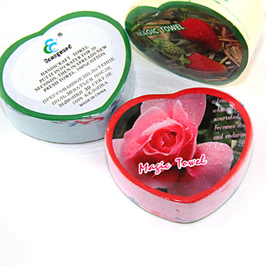 Сердце Pattern сжатого полотенце (1шт, случайный цвет)