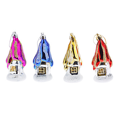 4 Pick Multi-Color Пластиковые украшения Сосна на Рождество