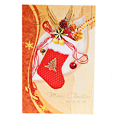 10-Pck Christs Stocking полые Новогодняя открытка с конвертом (10-дюймовый)