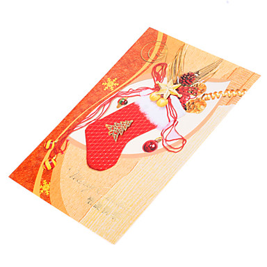10-Pck Christs Stocking полые Новогодняя открытка с конвертом (10-дюймовый)