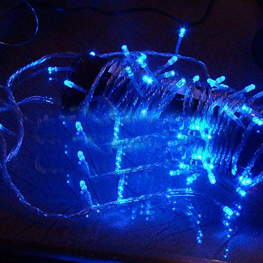 10m 100-синих светодиодных ламп строку свет на Рождество Хэллоуин фестиваль украшения (110/220В)