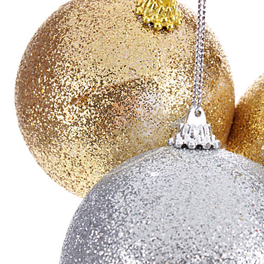 4-Pck 80мм 3 \"матовый блесток небьющиеся шары Рождественская елка орнамент